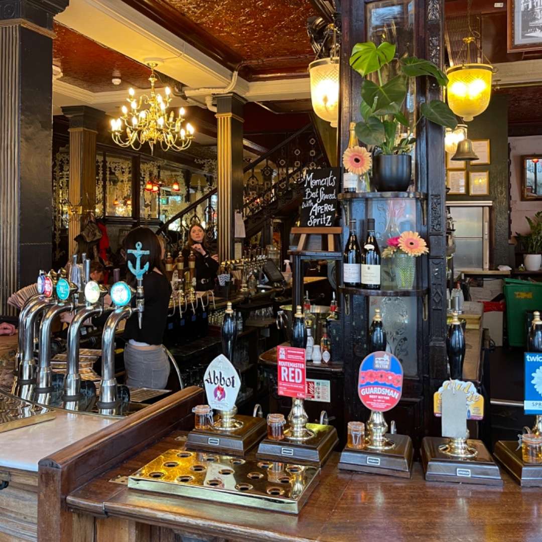 Pub in old bank building in London